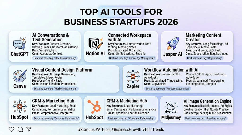 best AI tools for startups