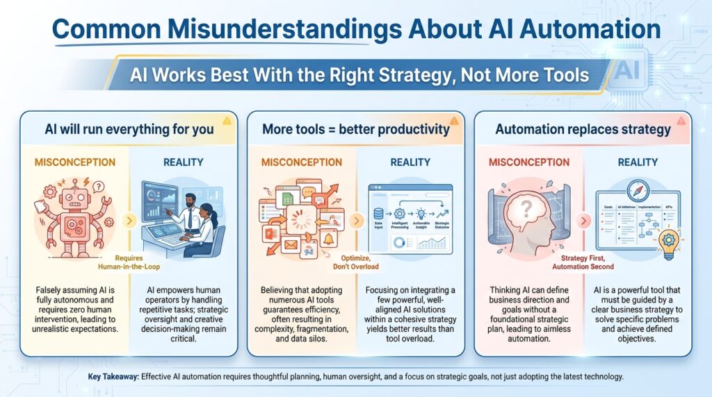 misunderstanding about AI automation