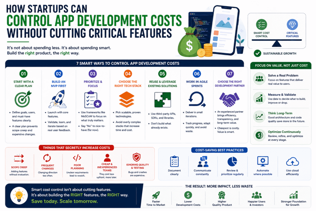 How Startups Can Control App Development Costs Without Cutting Critical Features