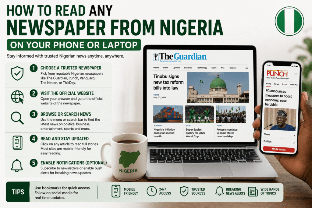 How to Read Any Newspaper From Nigeria on Your Phone or Laptop
