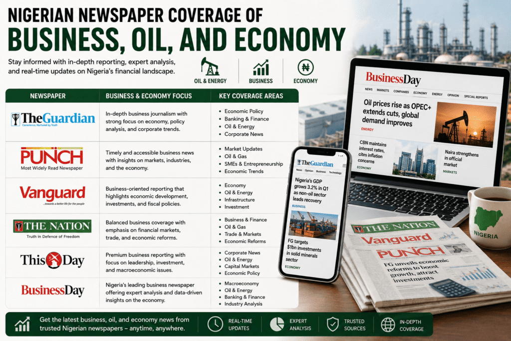 Nigerian Newspaper Coverage of Business, Oil, and Economy