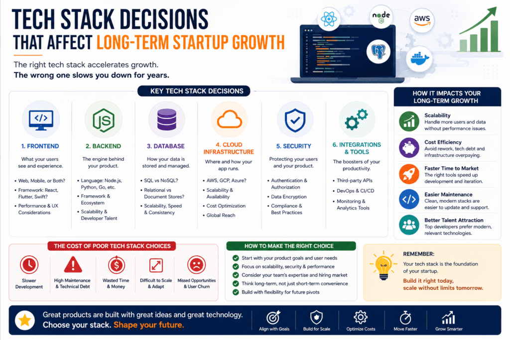 Tech Stack Decisions That Affect Long-Term Startup Growth