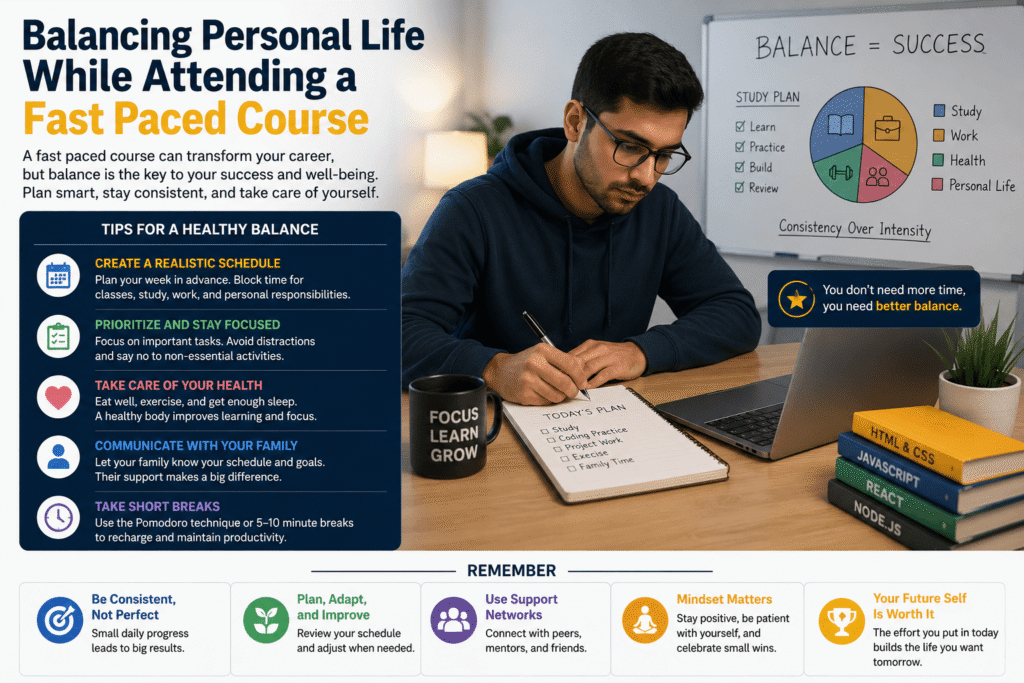 Balancing Personal Life While Attending a Fast Paced Course