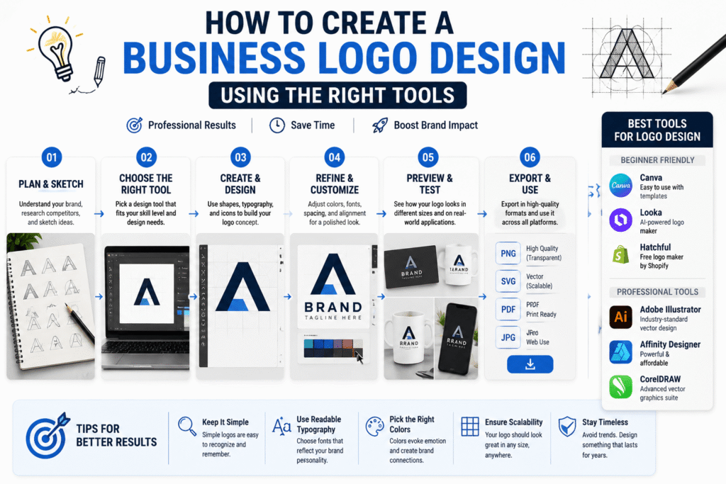 How to Create a Business Logo Design Using the Right Tools
