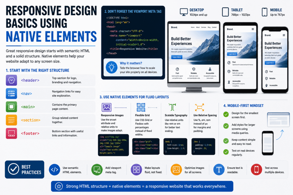 Responsive Design Basics Using Native Elements