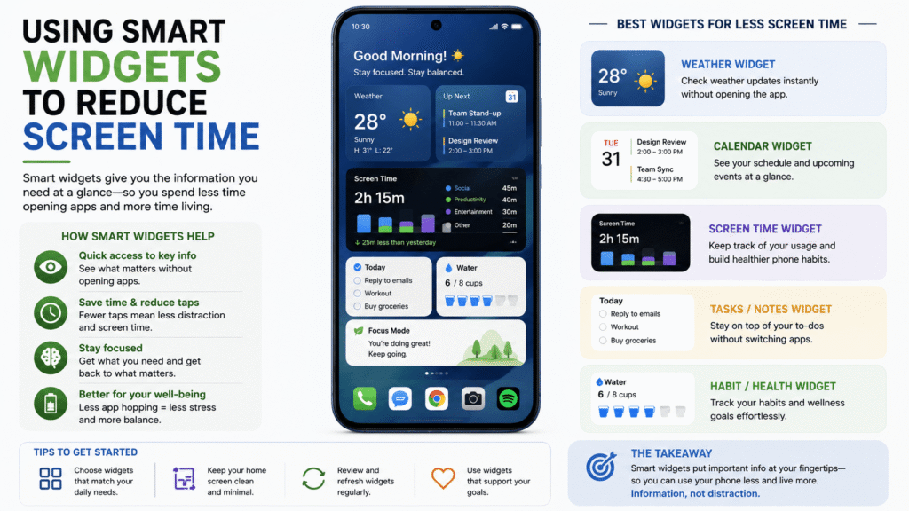 Using Smart Widgets to Reduce Screen Time