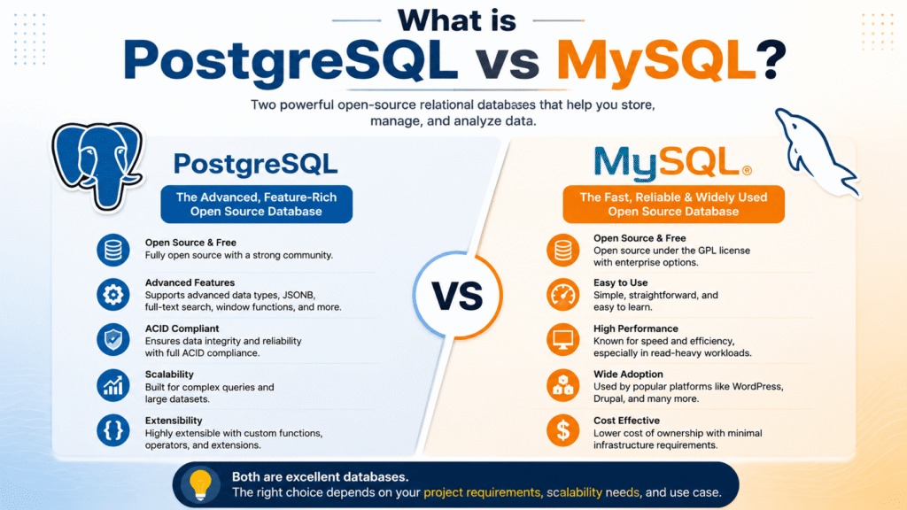 What is PostgreSQL vs MySQL