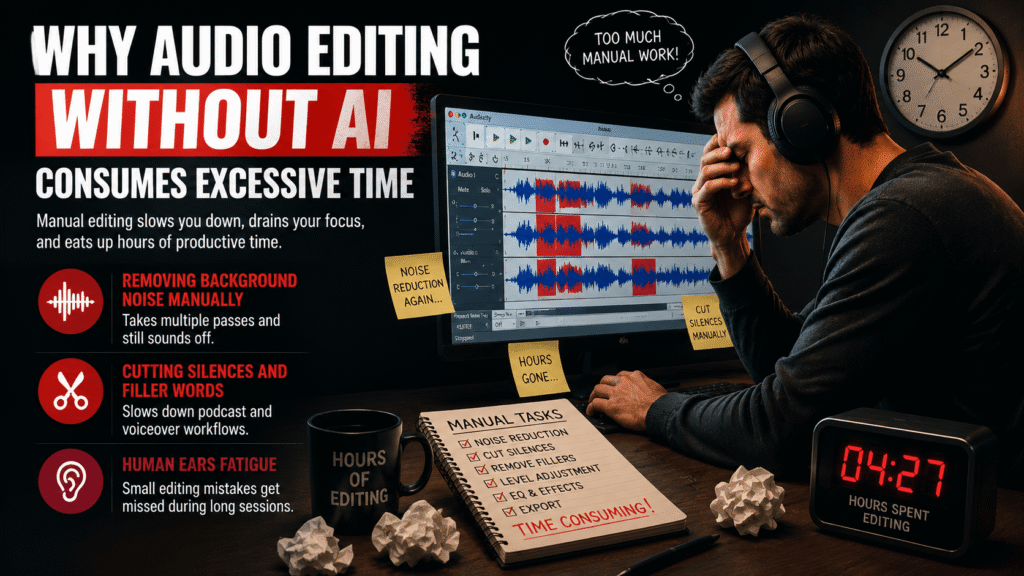 Why Audio Editing Without AI Consumes Excessive Time