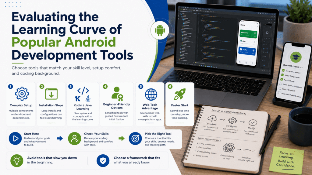 Evaluating the Learning Curve of Popular Android Development Tools