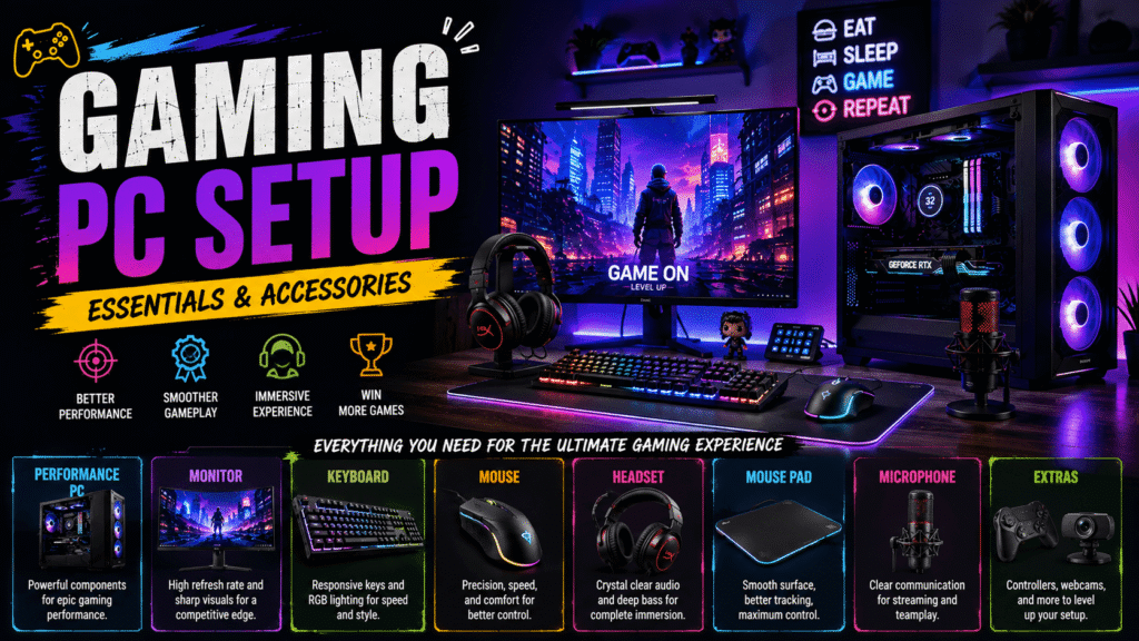 Gaming PC Setup Essentials and Accessories