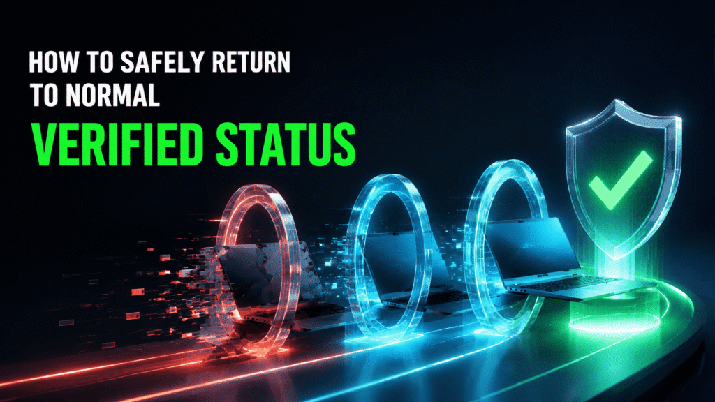 How to Safely Return to Normal Verified Status