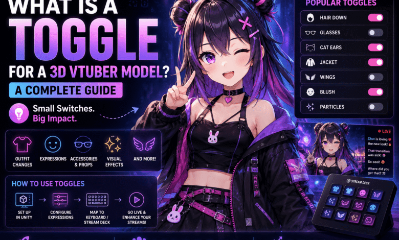 what is a toggle for a 3d vtuber model