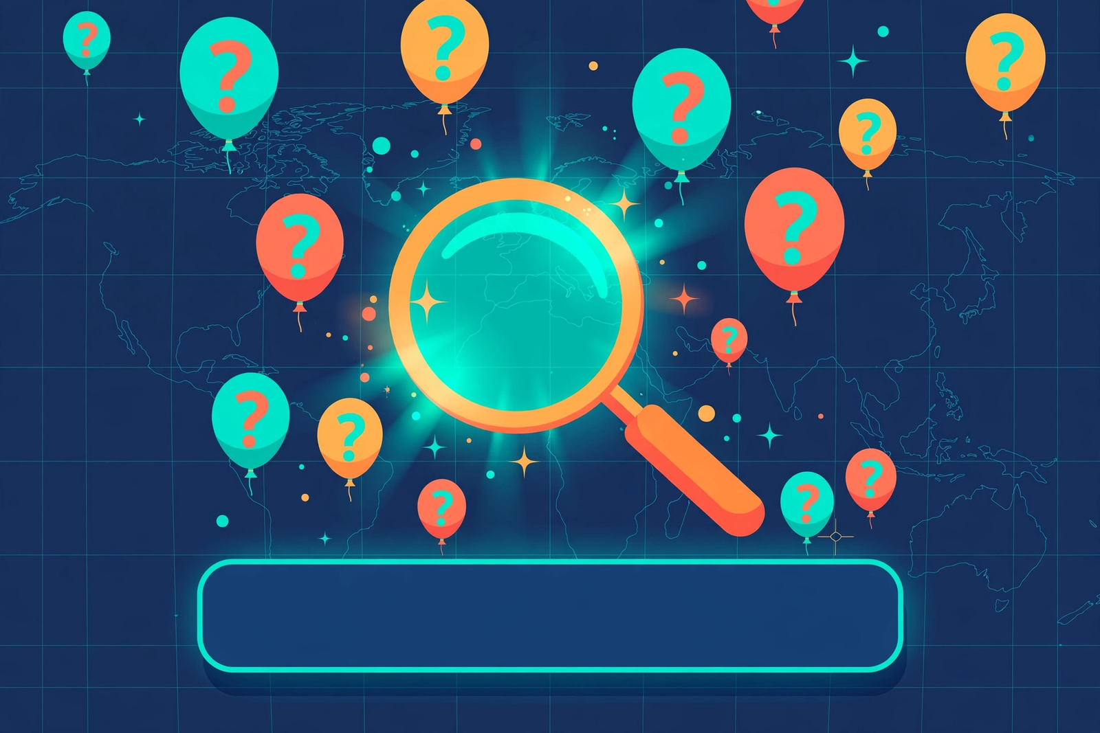 Flat vector illustration of keyword research