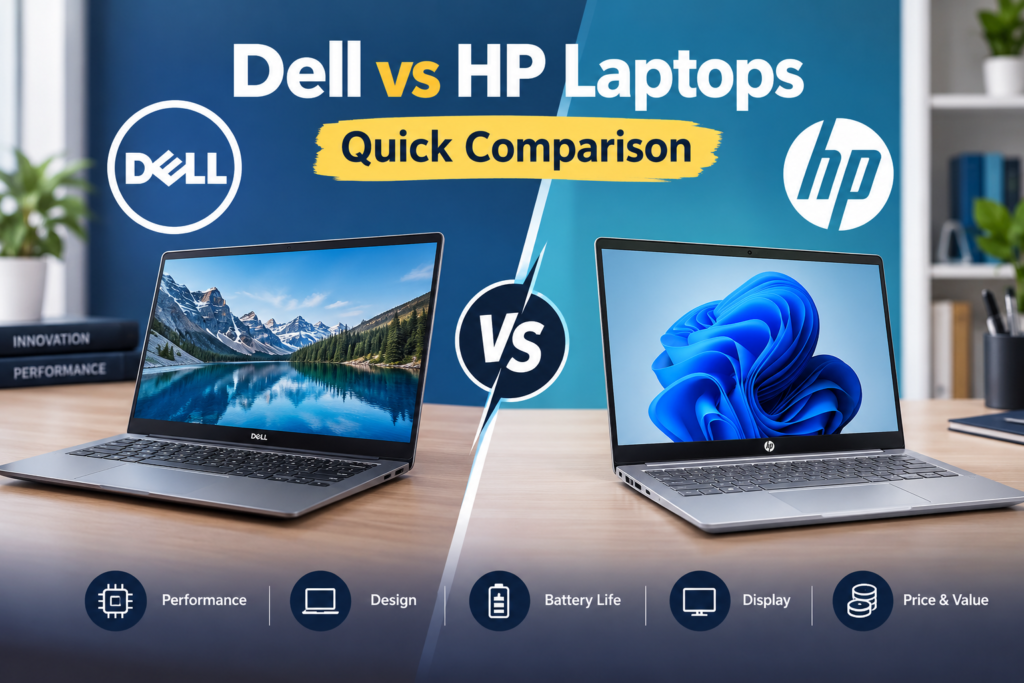 Dell vs HP Laptops Quick Comparison