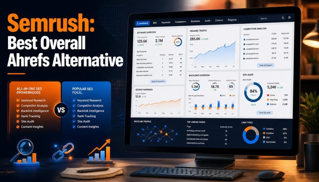 Semrush: Best Overall Ahrefs Alternative